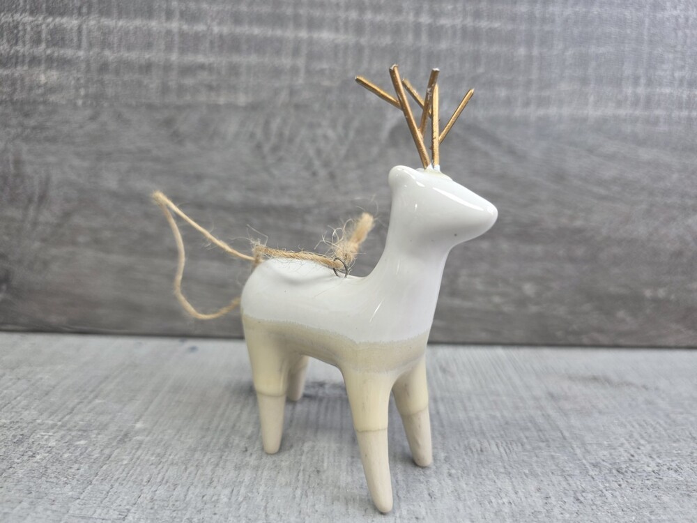 Minimalist Christmas Ornament Reindeer Wondershop Deer Rustic Woodland 127d6